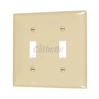 Cathelle 2-Toggle Switch Plate, Ivory 7802X