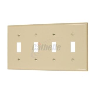 Cathelle 4-Gang Switch Plate, Ivory 2154V