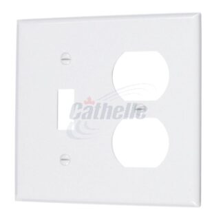 Cathelle Switch/Duplex Outlet Plate, White 7913