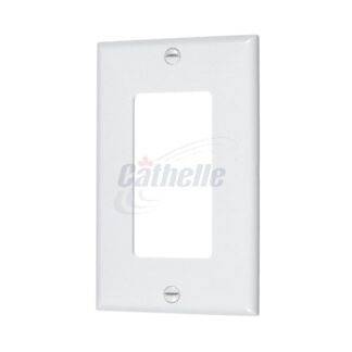 Cathelle 1-Gang Decora Wall Plate, White, 10 Box 7922C