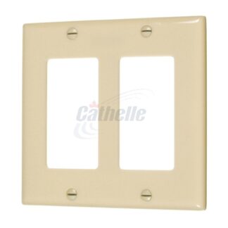 Cathelle Double Decora Plate, Ivory 7926