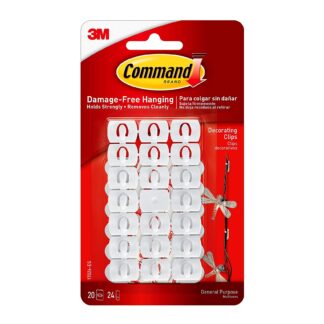 Command Decorating Clips, Clear, 20 Pack 17026