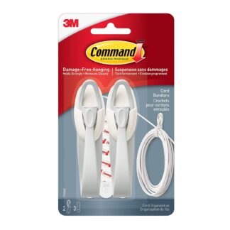 Command Cord Organizers, Plastic, 2 Pack 17304C