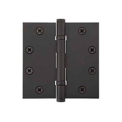 Emtek 3.5"X 3.5" Ball Bearing Hinge, Flat Black, Pair 94013