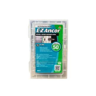 E-Z Ancor® Drywall Anchor With #8 Screws-Zinc Plated 100 Box 6411