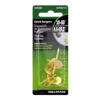 Hillman Assorted Quick Picture Hangers, 6 Pack 122188