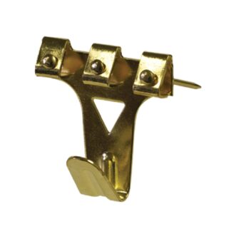 Hillman Pro Brass-Plated Hanger, 3-Nails, 75 lbs 122196