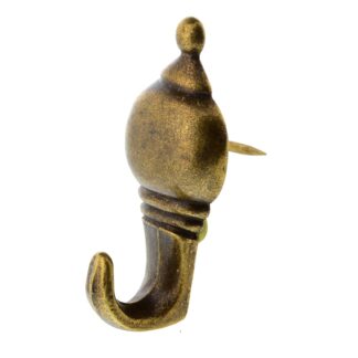 Hillman Push Pin Hanger, Antique Brass, 3 Pack 122212