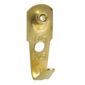 Hillman Classic One Nail Brass Plated Hanger, 30 lbs Capacity 122270