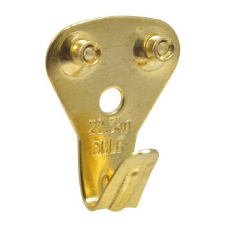 Hillman Brass Plated Classic 2-Nail Picture Hanger, 50 lbs 122272