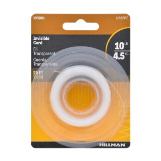 Hillman 25' Invisible Picture Cord, 10 lbs 123001