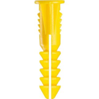 Hillman #4-6 X 7/8" Plastic Anchor, Yellow, 150 Pieces 376000