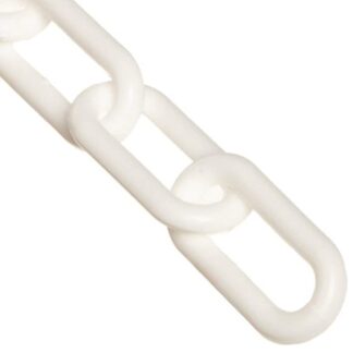 1-1/2" Plastic Chain, White, Per Foot CHA627-38-BC