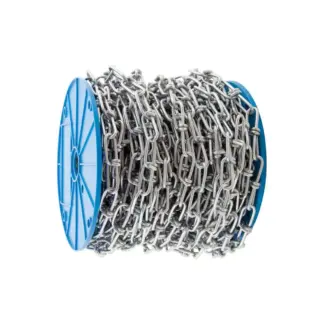 KingChain #4 X 100' Zinc-Plated Steel Reeled Tenso Chain 515512