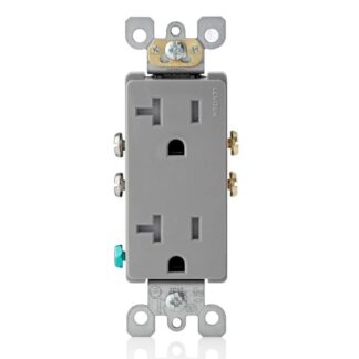 Leviton 20 Amp Decora Plug, Grey 134-T5825