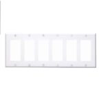 6-Gang Decora Plate, White 80436WH 7937