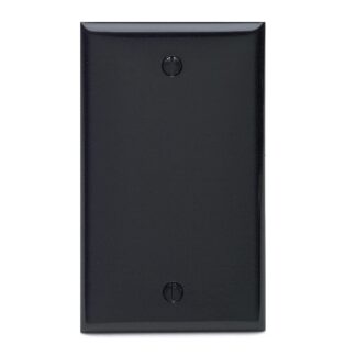 Leviton Blank Wall Plate, Black 80714-E