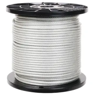 3/8" X 250' 7X19 Galvanized Aircraft Cable, Reel 508172