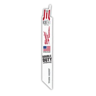 Milwaukee Tool 6" X 14 TPI Bi-Metal Reciprocating Blades, 5 Pack 48-00-5182