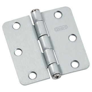 Onward 1/4" Radius Full Mortise Butt Hinge, 3" X 3", Chrome, 2 Pack 2820CB