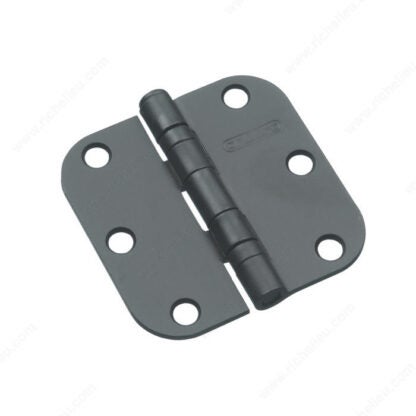 Onward 5/8" Radius Ball Bearing Hinge, 3" X 3", Black, Pair 41820FBB