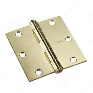 Onward 3-1/2" X 3-1/2" Full Mortise Butt Hinge, Brass, 2 Pack 821BB