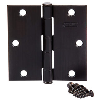 Onward 3-1/2" X 3-1/2" Full Mortise Butt Hinge, Oil Rubbed Bronze, 2 Pack 821ORBR