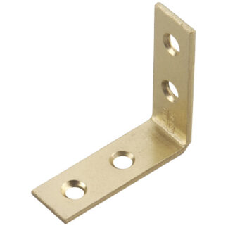 Onward 1-1/2" X 1/2" Corner Brace, Brass, 4 Pack 97B15R