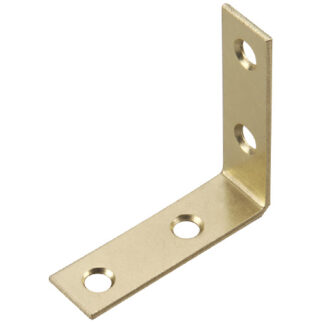 Onward 2" X 5/8" Corner Brace, Brass, 4 Pack 97B20R