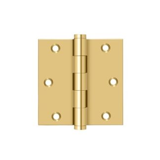 Orion 3.5" X 3.5" Flat Tip Hinge, Solid Brass BB09135X35-BR