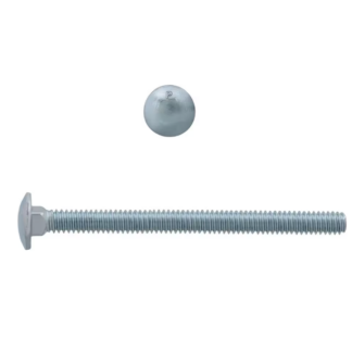 Paulin 1/4" X 5" UNC Plated Carriage Bolt, 100 Box 129-326