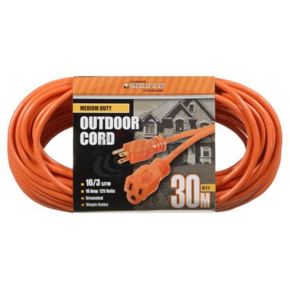 PowerSource 16/3 30M Single Outlet Outdoor Extension Cord 4100