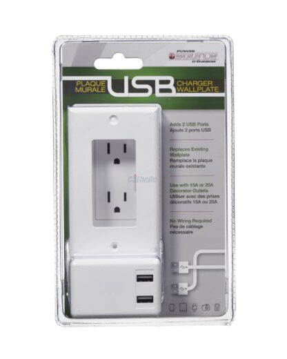 Powersource Wall Plate with USB Charger, White 5310