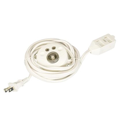 PowerZone 16/3 9' 3-Outlet Extension Cord with Foot Switch, White ORFSL783609