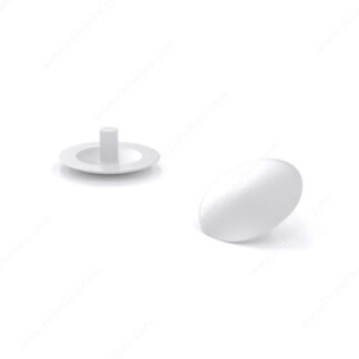 Richelieu 1/2" Cover Cap for Screw, White, 25 Pack BP750030