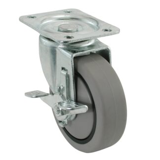 Shepherd 3" Swivel Caster, with Brake, TPU 3733