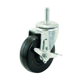 Shepherd 4" Caster, with Brake, Soft Rubber 9034