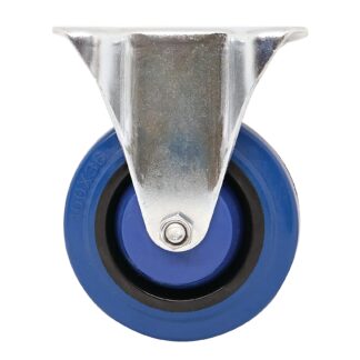 Shepherd 4" Caster, Rigid Elastic Rubber, Blue 9261