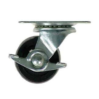 Shepherd 3" Swivel Caster with Brake, Soft Rubber 9511