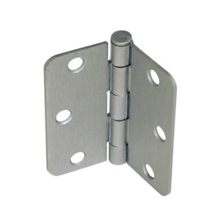 Taymor 1/4" Radius Hinge, 3.5" X 3.5", Satin Chrome 25-8345B