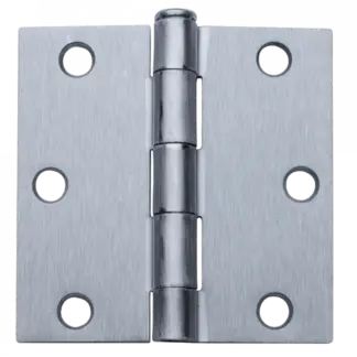 Taymor 3" X 3" Square Corner Butt Hinge, Satin Nickel, 2 Pack 25-PK8244A