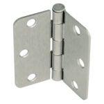 Taymor 1/4" Radius Hinge, 3.5" X 3.5", Satin Nickel, 2 Pack 25-PK8245B