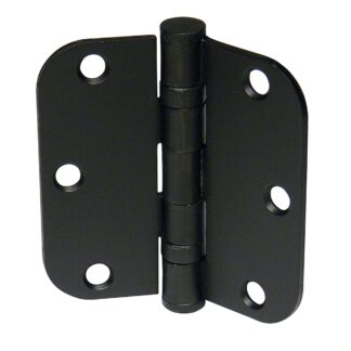 Taymor 5/8" Radius Butt Hinge, 3" X 3", Black, 2 Pack 25-PKBLK8546A