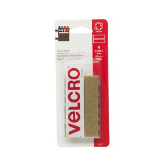 Velcro Sticky Back Hook & Loop Fasteners, Beige, 4 Pack 90077T