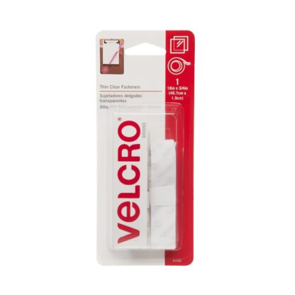 Velcro 3/4" X 18" Thin Fastener Tape, Clear 91326