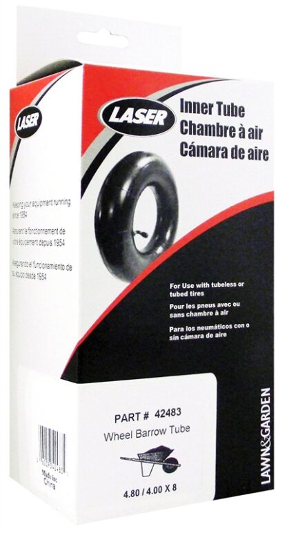 Laser 42483 Inner Tube, 4 x 8 in, Rubber