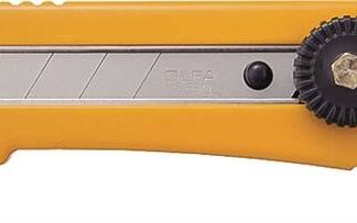 OLFA 5004 Utility Knife, 18 mm W Blade, Stainless Steel Blade, Pistol-Grip Handle, Yellow Handle