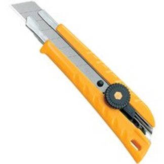 OLFA 5003 Utility Knife, 18 mm W Blade, Stainless Steel Blade, Pistol-Grip Handle, Yellow Handle