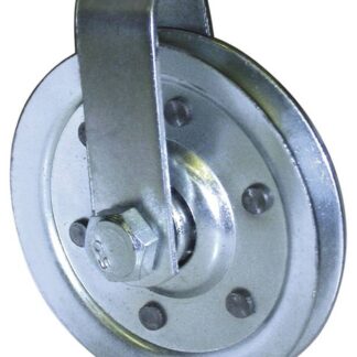 IDEAL SECURITY SK7113 Garage Door Pulley, 3 in Dia, 0.399 in Dia Bore, Steel, Galvanized