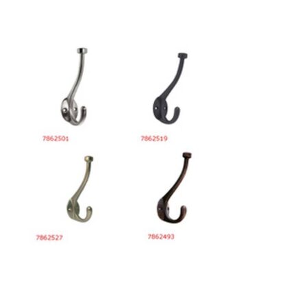 Richelieu RH026200900 Transitional Hook, 10 kg, 2-Hook, Metal, Matte